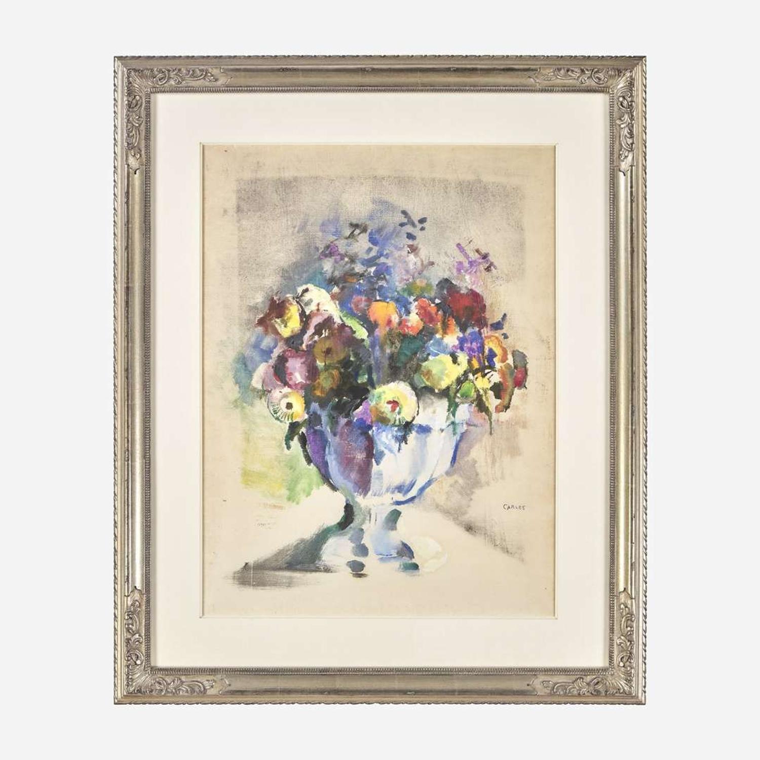Arthur Beecher Carles (American, 1882-1952) Wildflowers in a Compote Vase I