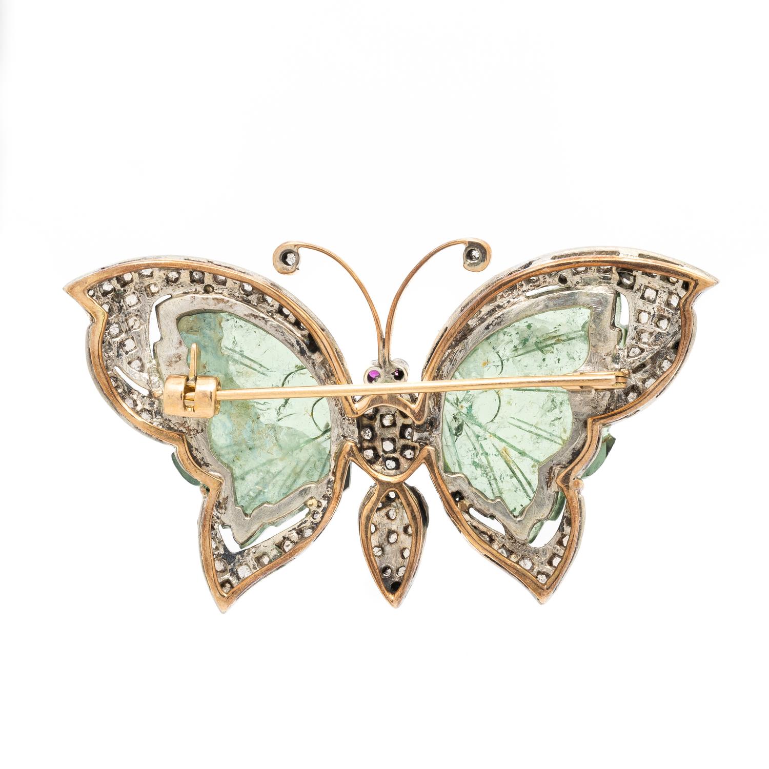 MULTIGEM BUTTERFLY BROOCH