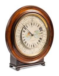 An English Oak Framed World Time Wall Clock