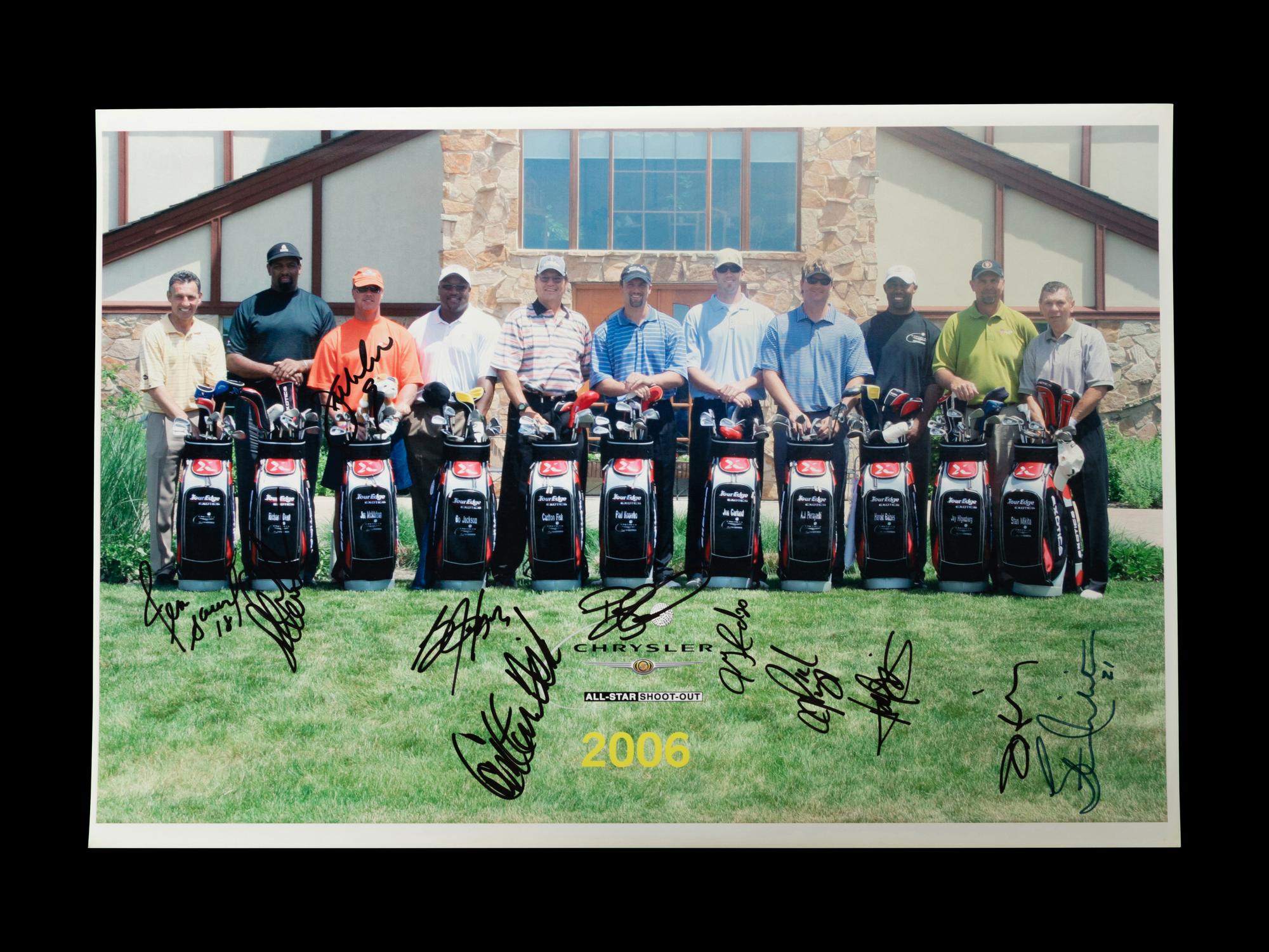 A 2006 Chrysler All-Star Golf Shootout Signed Photograph Including Multiple Chicago Sports Legends (Beckett Authentication Services BAS Certified),