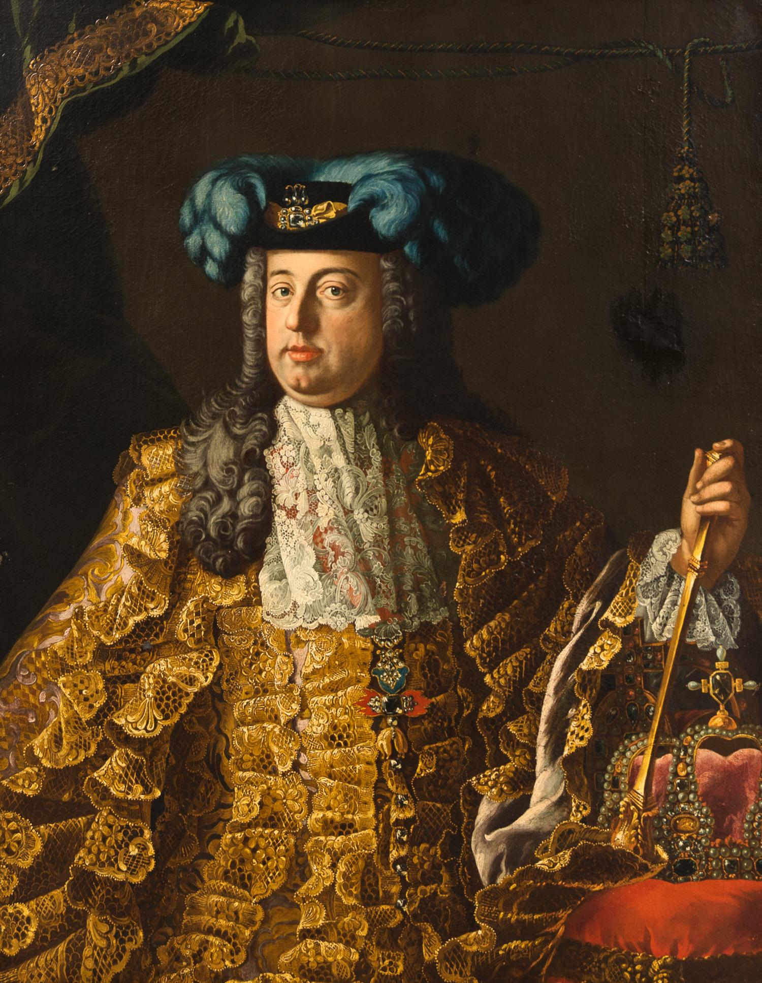Follower of Martin van Meytens the Younger, (Swedish, 1695–1770), Portraits of Holy Roman Emperor and Empress Maria Theresa of Hungary