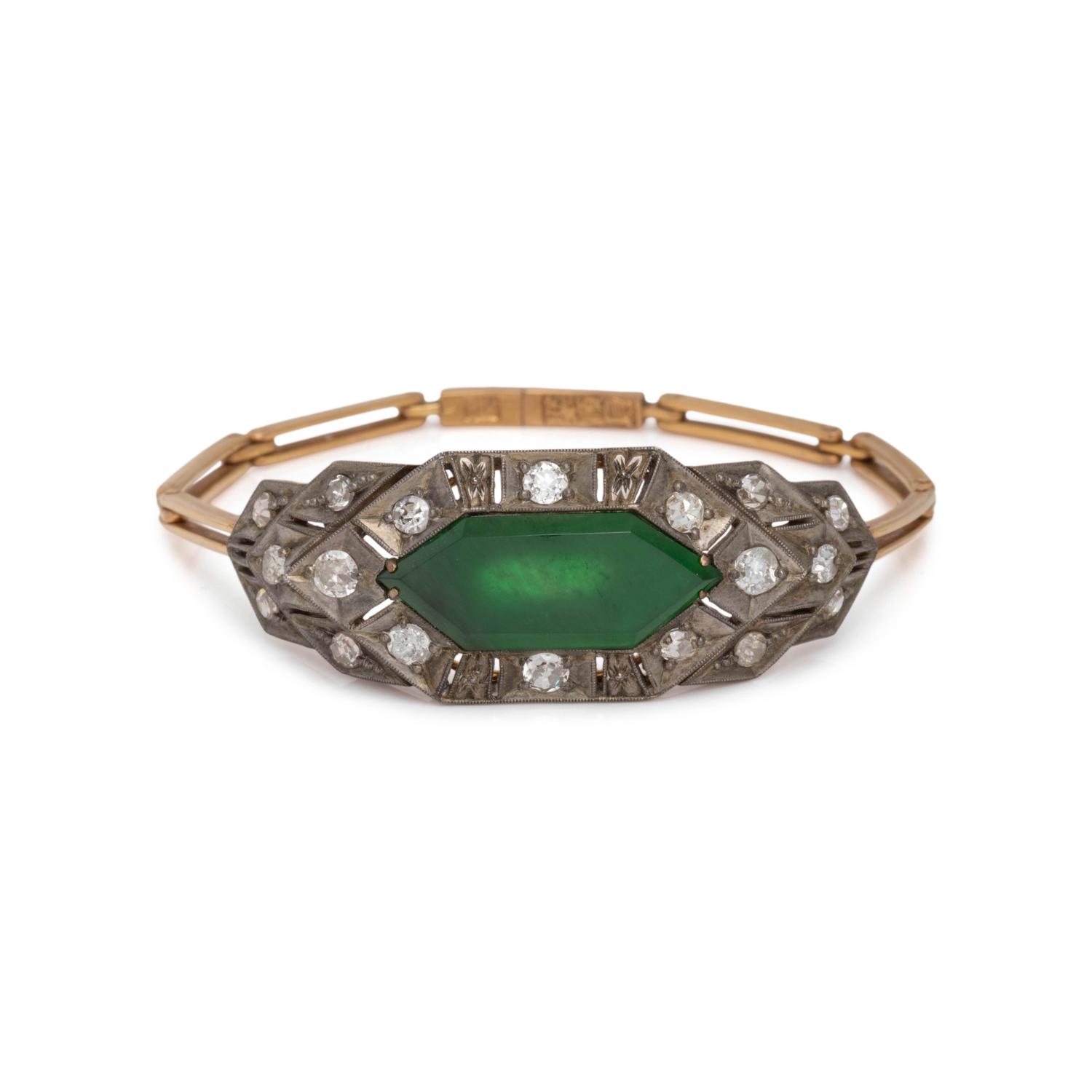 JADE AND DIAMOND BRACELET