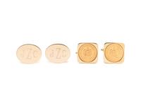 COLLECTION OF YELLOW GOLD CUFFLINKS
