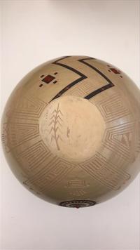 Polychrome Jar with Coral Beads, PLUS