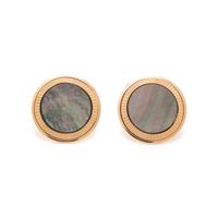 ROSE GOLD AND ABALONE CUFFLINKS