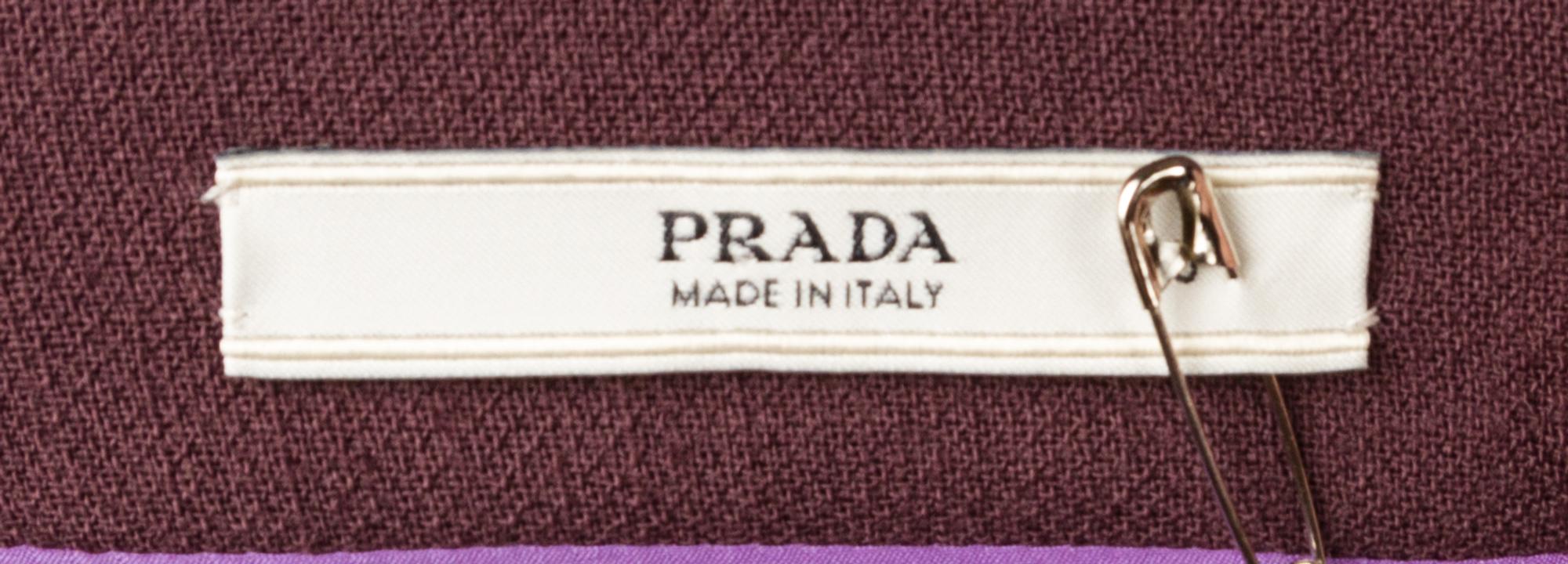 A Prada Purple Wool Dress, Size 40.