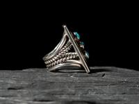 Silver and Turquoise Ketoh-style Ring