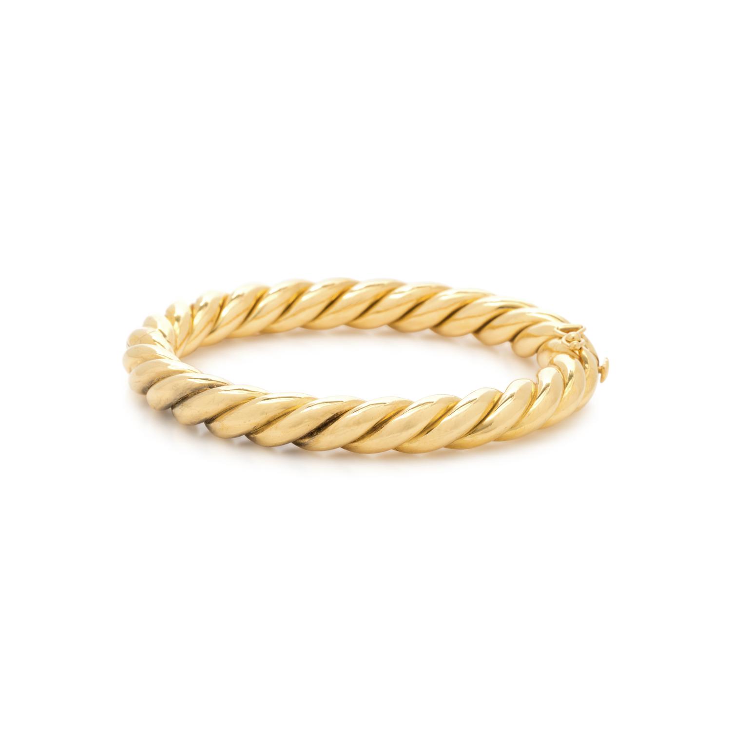 YELLOW GOLD BANGLE BRACELET