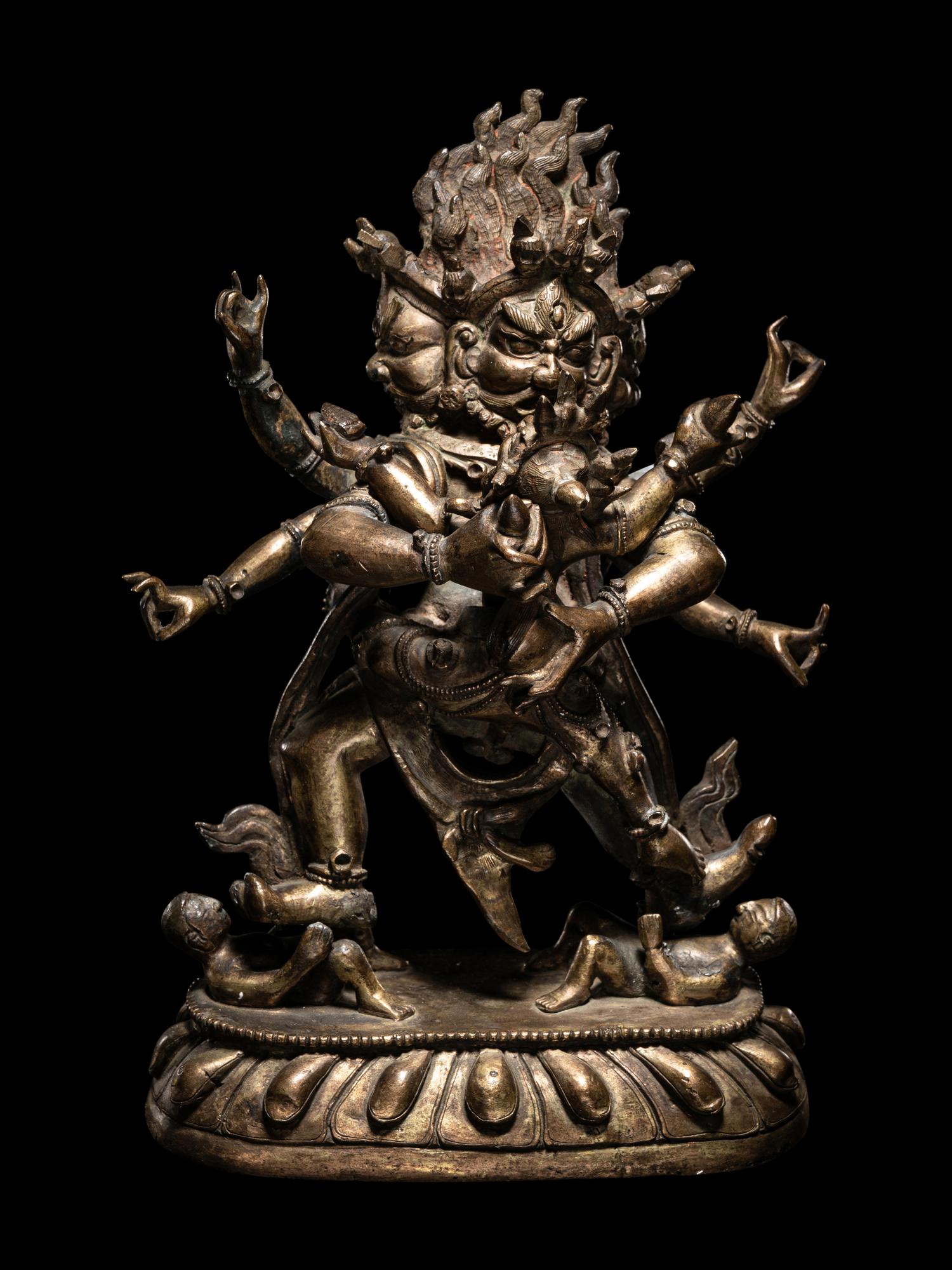 A Sino-Tibetan Bronze Figure of Vajrapani