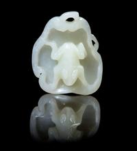 A Jade Carving POSSIBLY 19TH CENTURY Height 2 7/8 inches. — POSSIBLY 19TH CENTURY