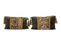 A Pair of Tapestry Fragment Pillows
