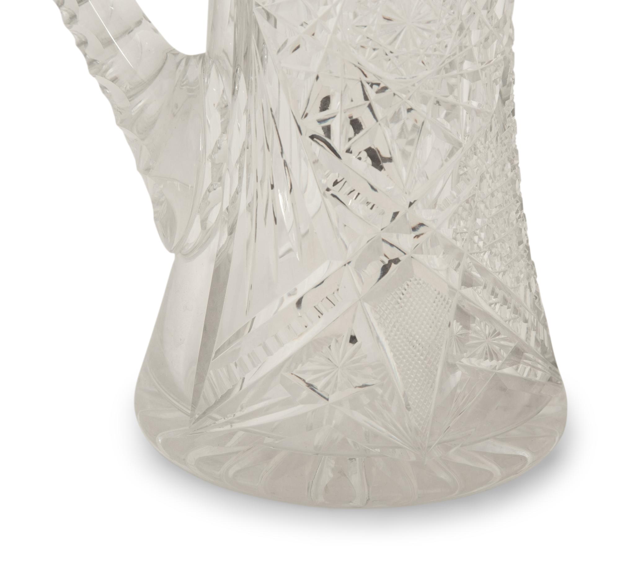 Two American Cut-Glass and Silver-Plate Pitchers
