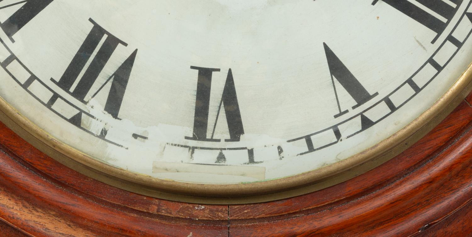 A Late Regency Drop Dial Fusée Wall Clock