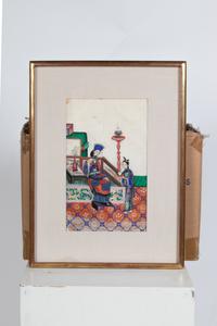 A Set of Three Chinese Export Paintings on Pith Paper, Depicting Court Scenes