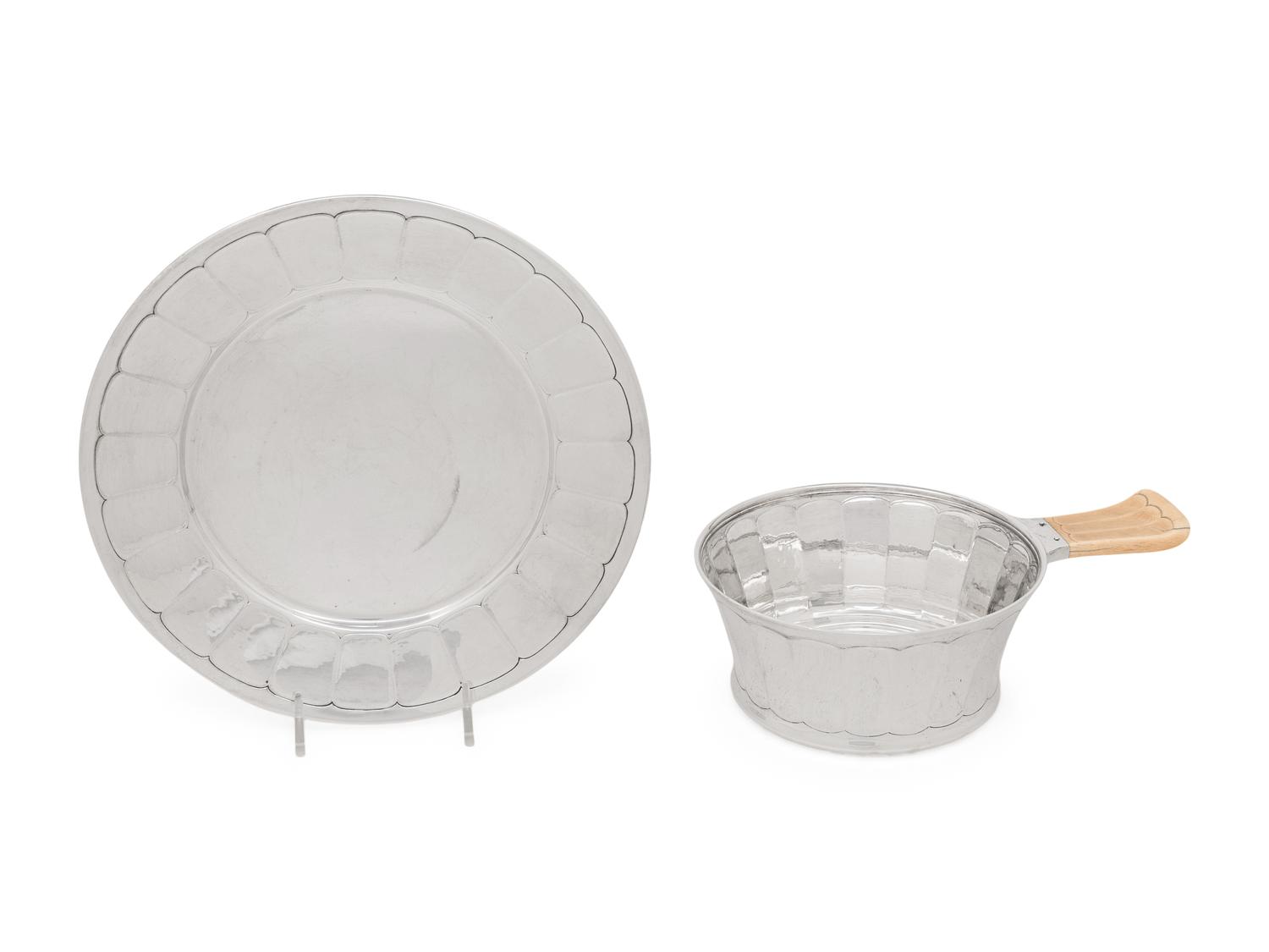 A Tiffany and Co. Silver Porringer and Underplate