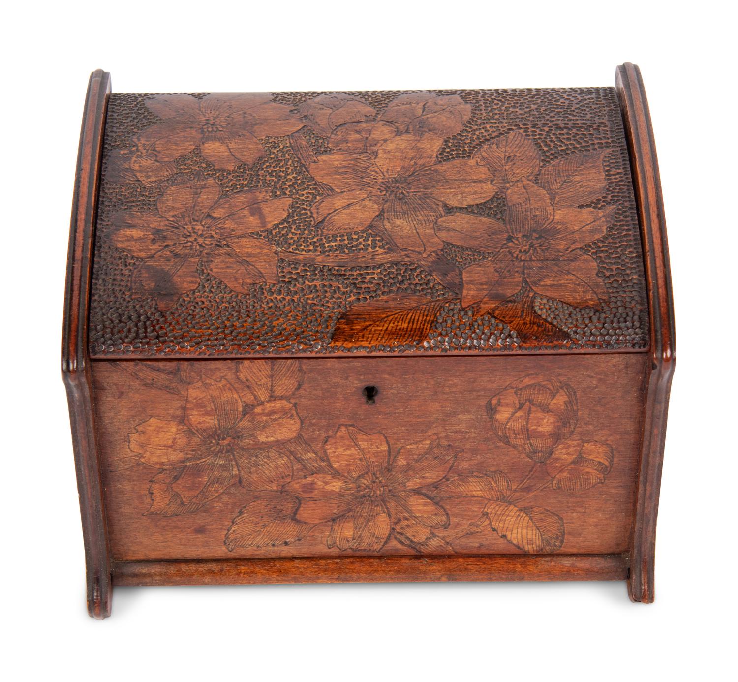 An Arts and Crafts Style Wood Tea Caddy