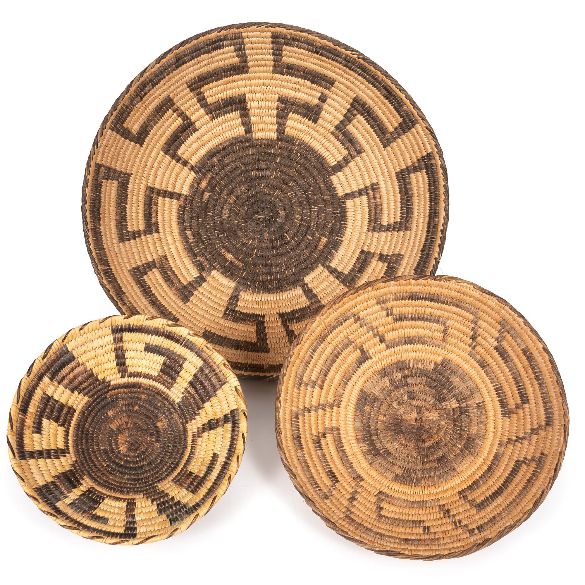 A Group of Tohono O'odham Baskets
