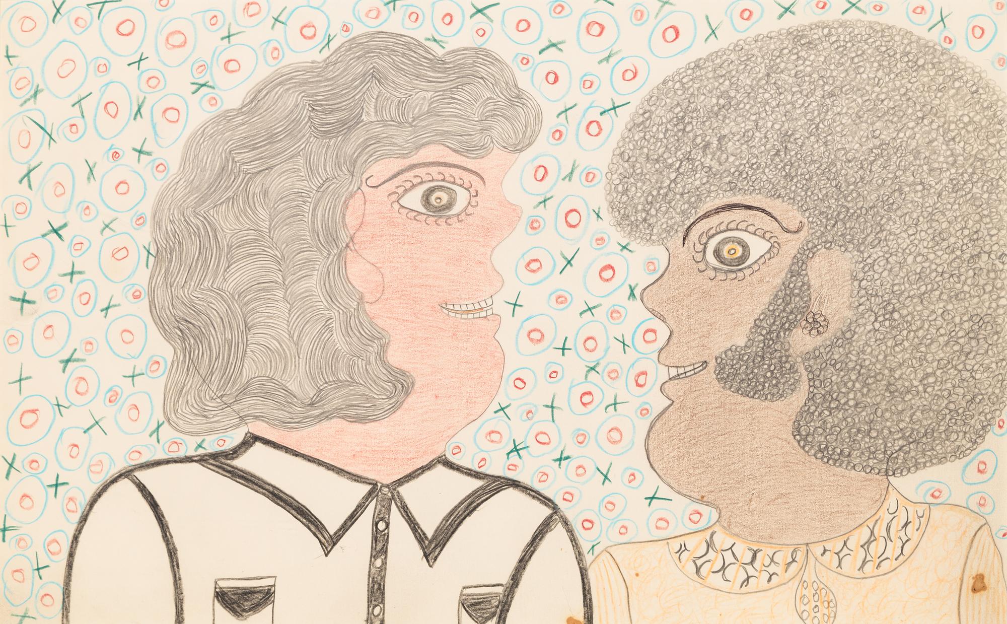 Inez Nathaniel Walker, (American, 1911-1990), Untitled, (Profiles of Two Men)