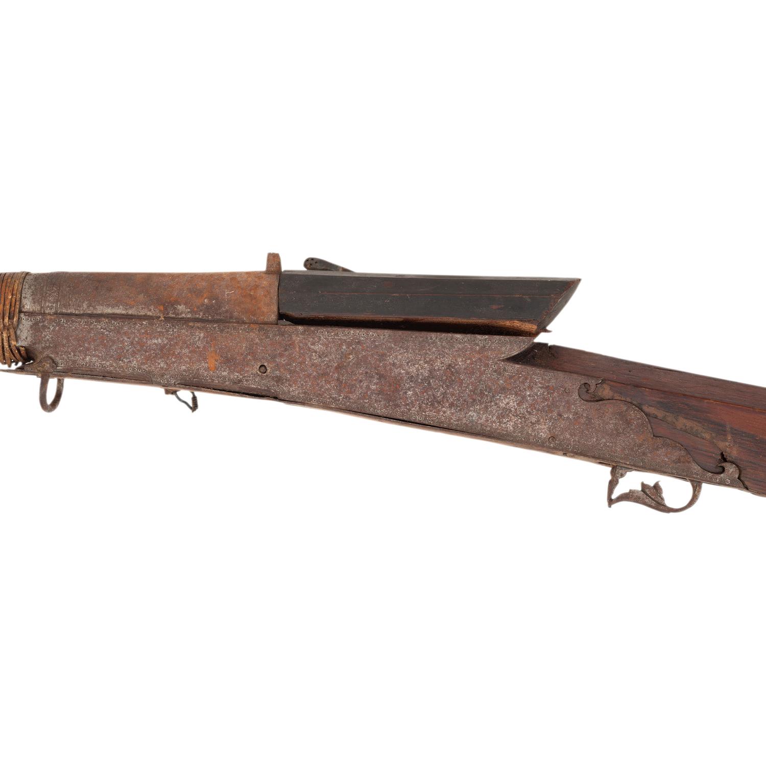 Lot of 2 Ottoman and Indian Muskets Including: Heavily Inlaid Shishana and Toradar