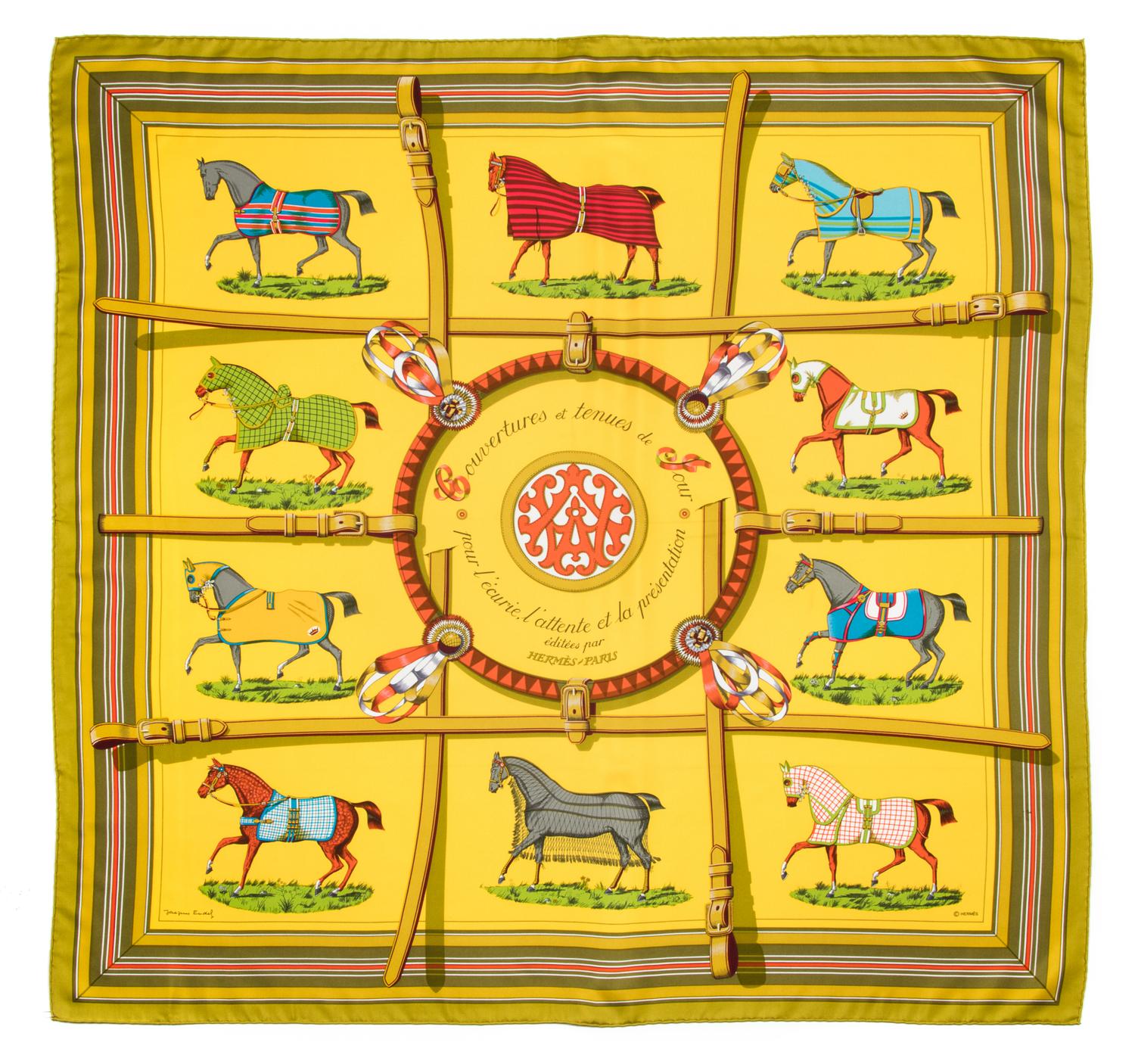 An Hermes 90cm Silk Scarf, 36"x36".