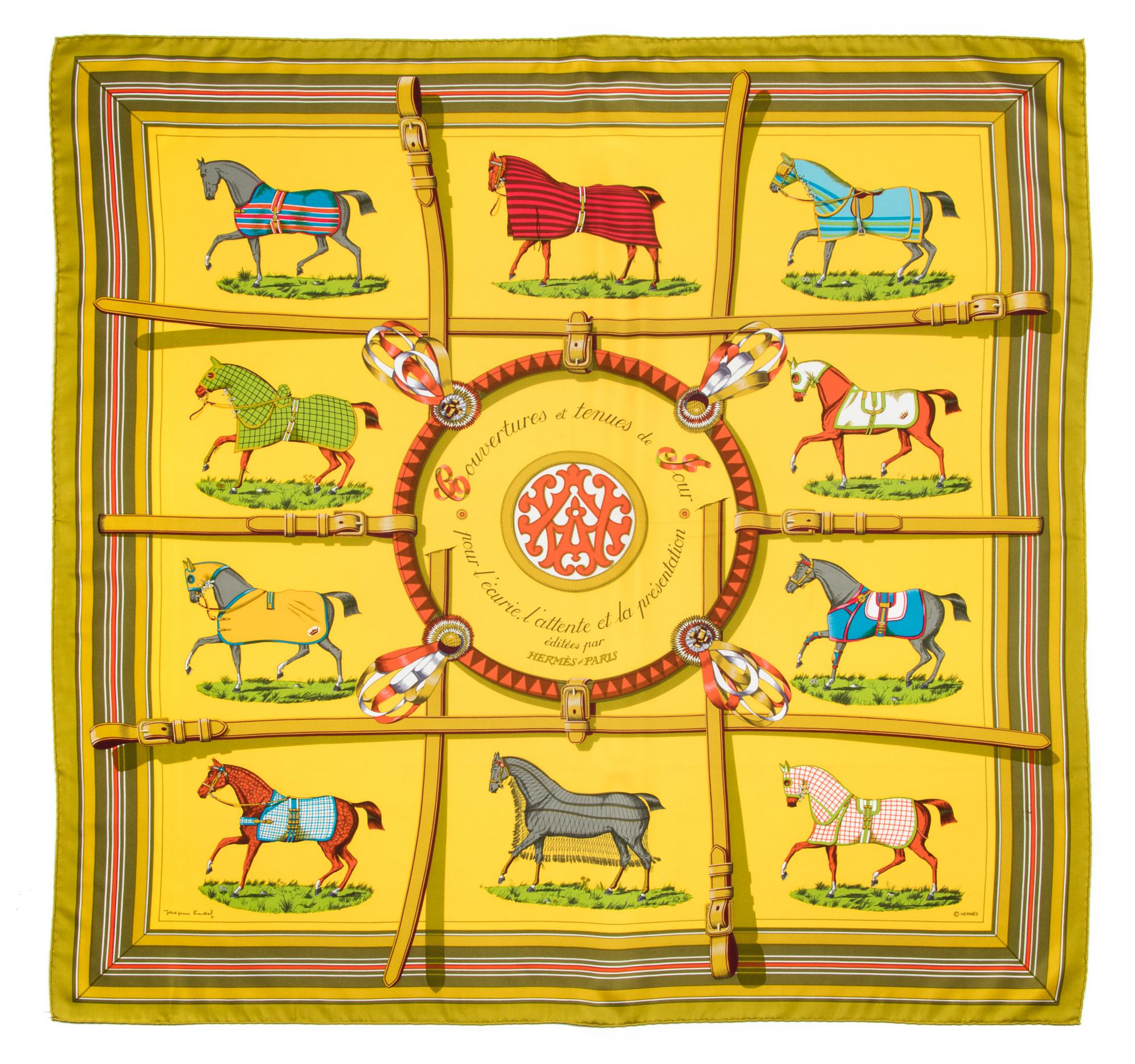 An Hermes 90cm Silk Scarf, 36"x36".