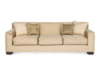 A Pair of Custom Silk Three-Cushion Sofas