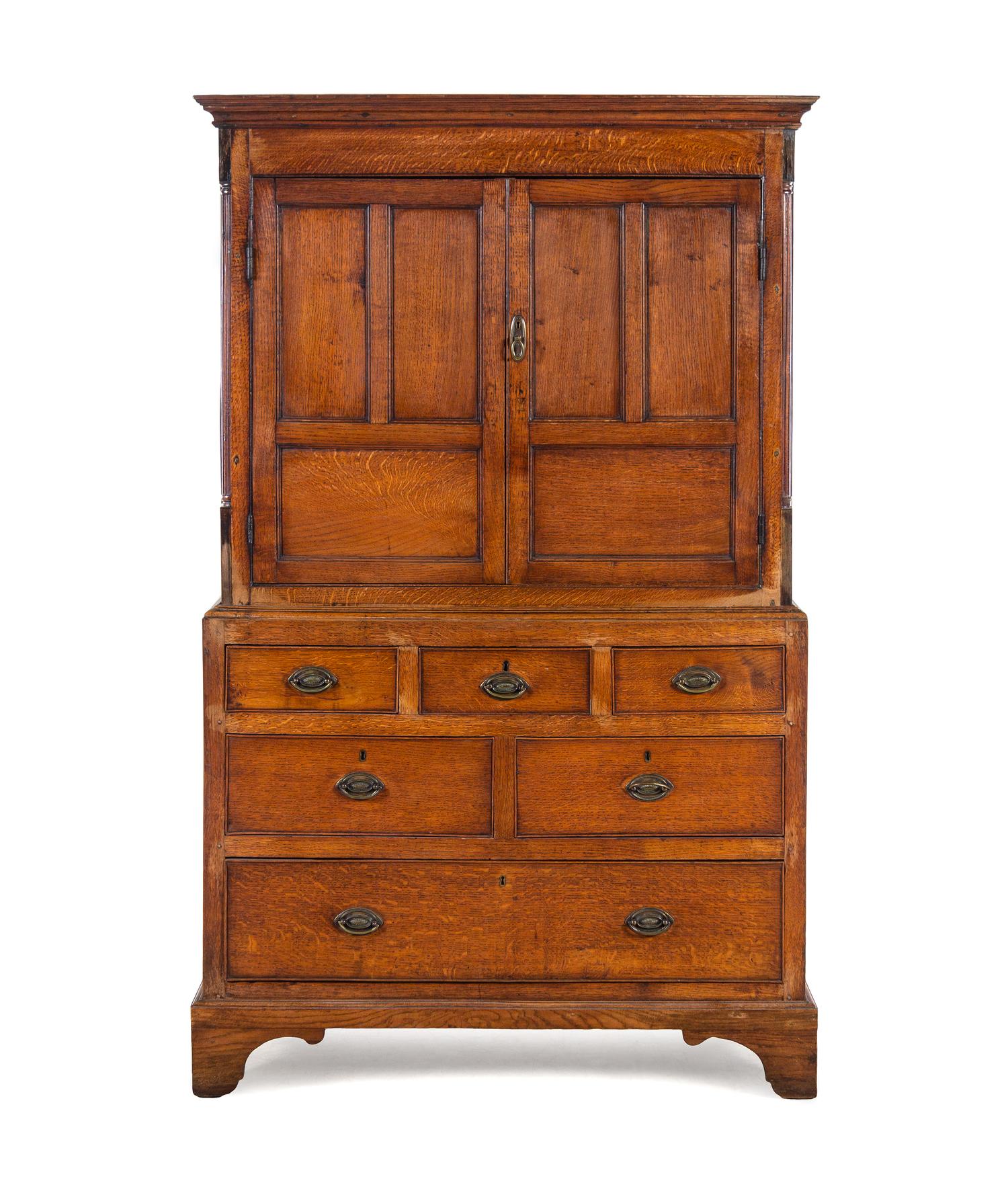 A George III Oak Cupboard