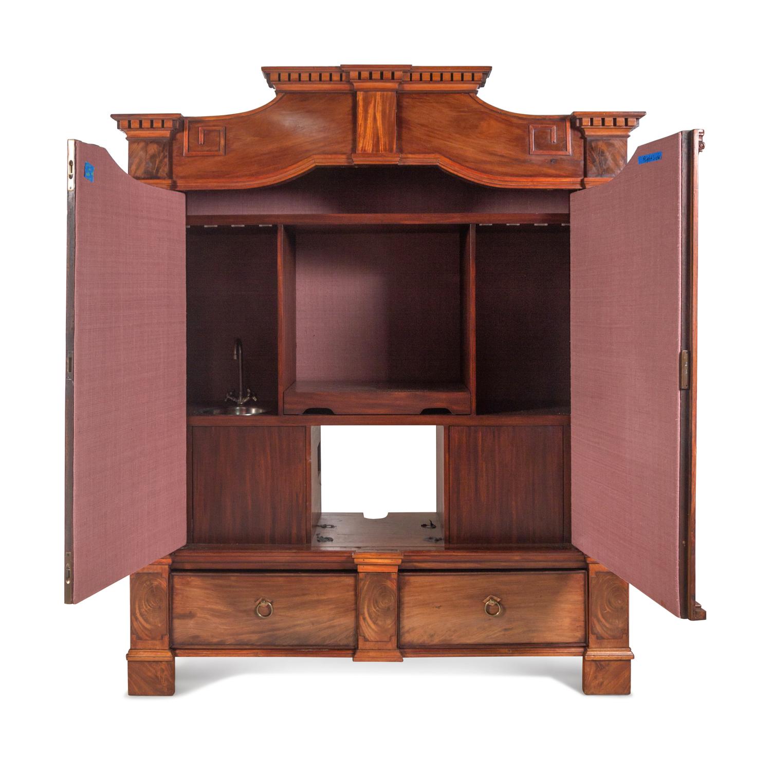 A Continental Mahogany Armoire
