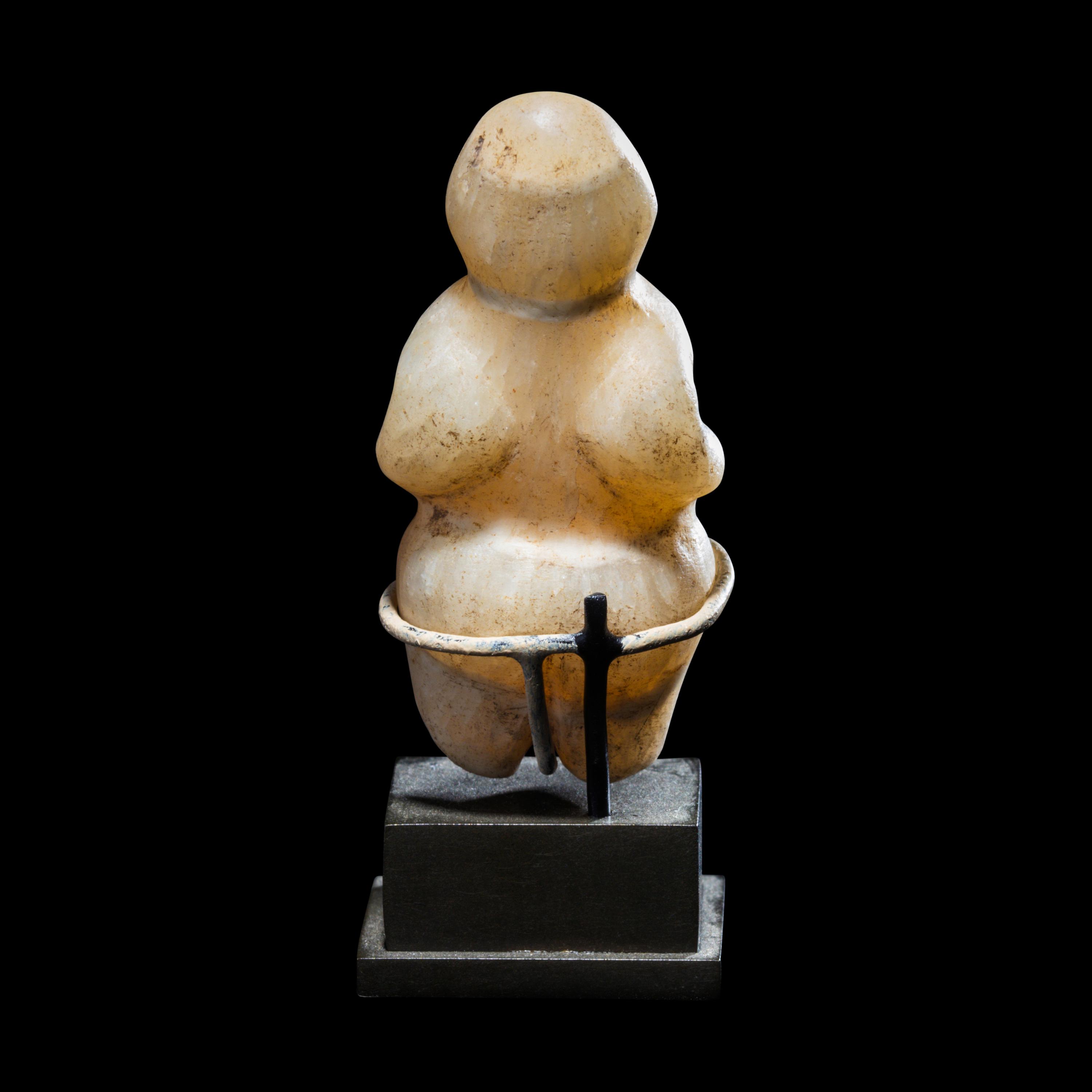 A Greek Marble Steatopygous Idol