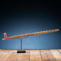 Western Great Lakes Carved Pipe Stem, with Catlinite Bowl