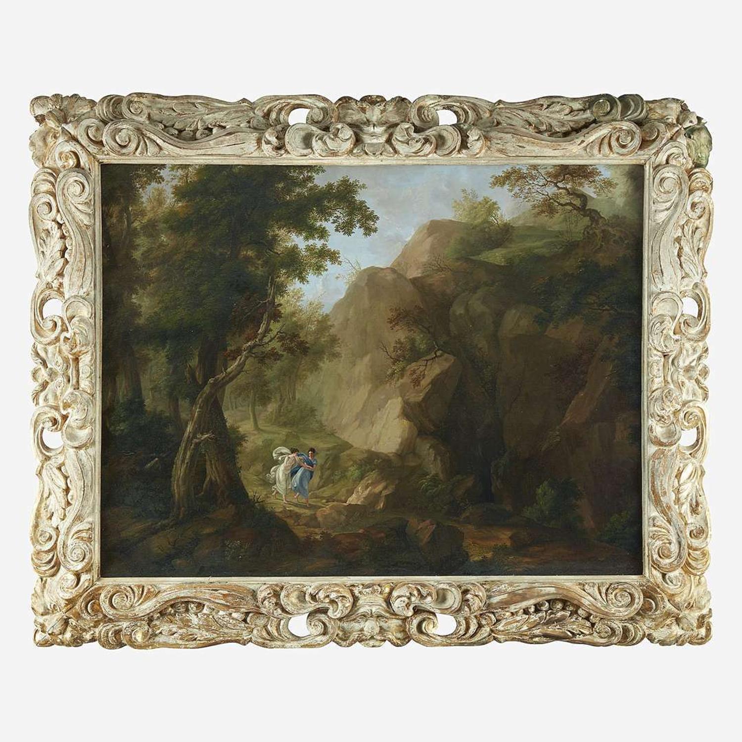 Anna Matteini (Italian, Early 19th Century-1878) Delphic Muses Approaching the Corycian Cave on Mount Parnassus, Greece