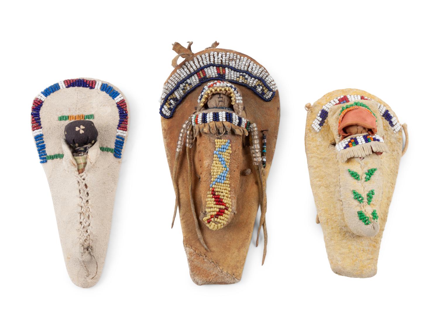 Ute Miniature Beaded Hide Cradles