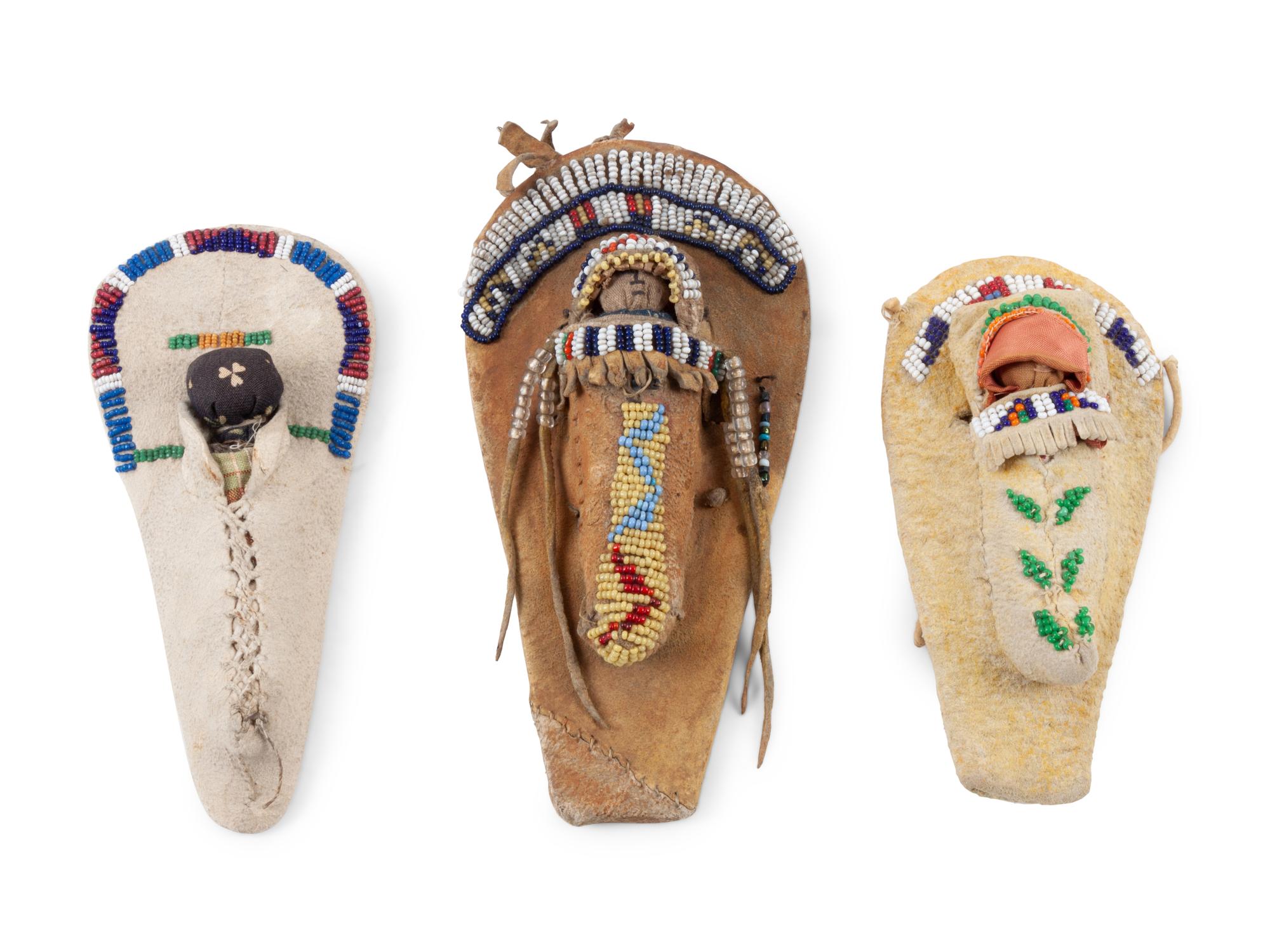 Ute Miniature Beaded Hide Cradles