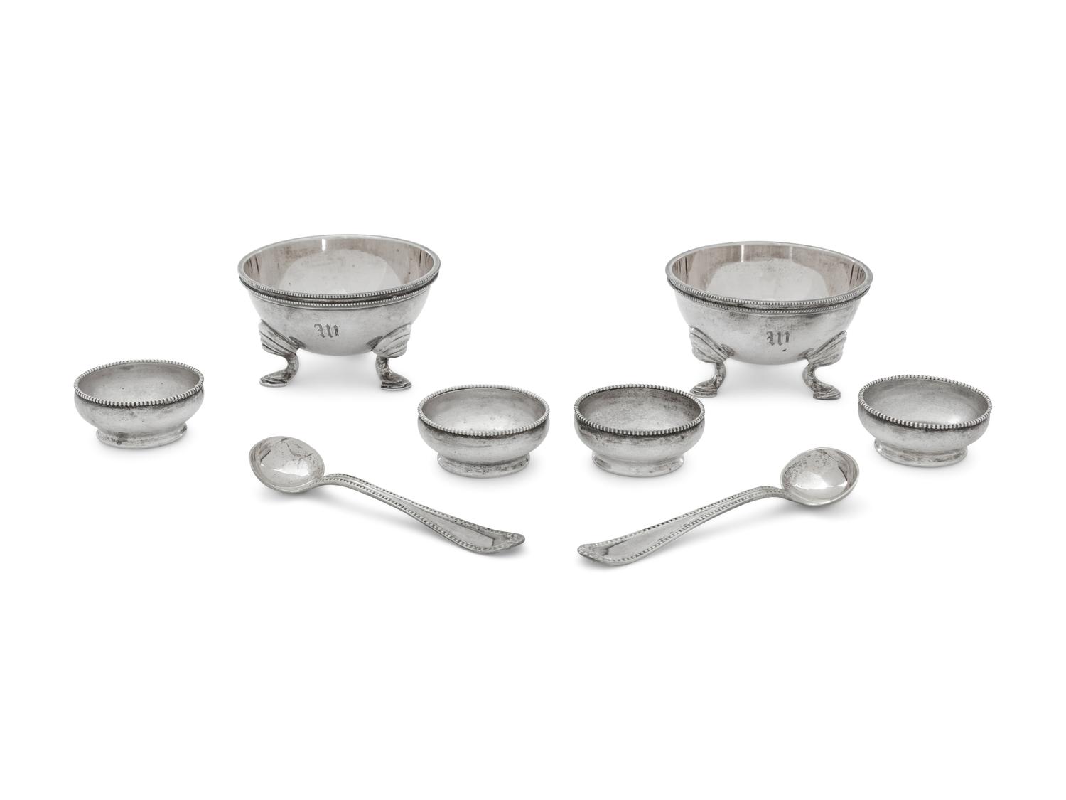Six American Silver Salt Cellars