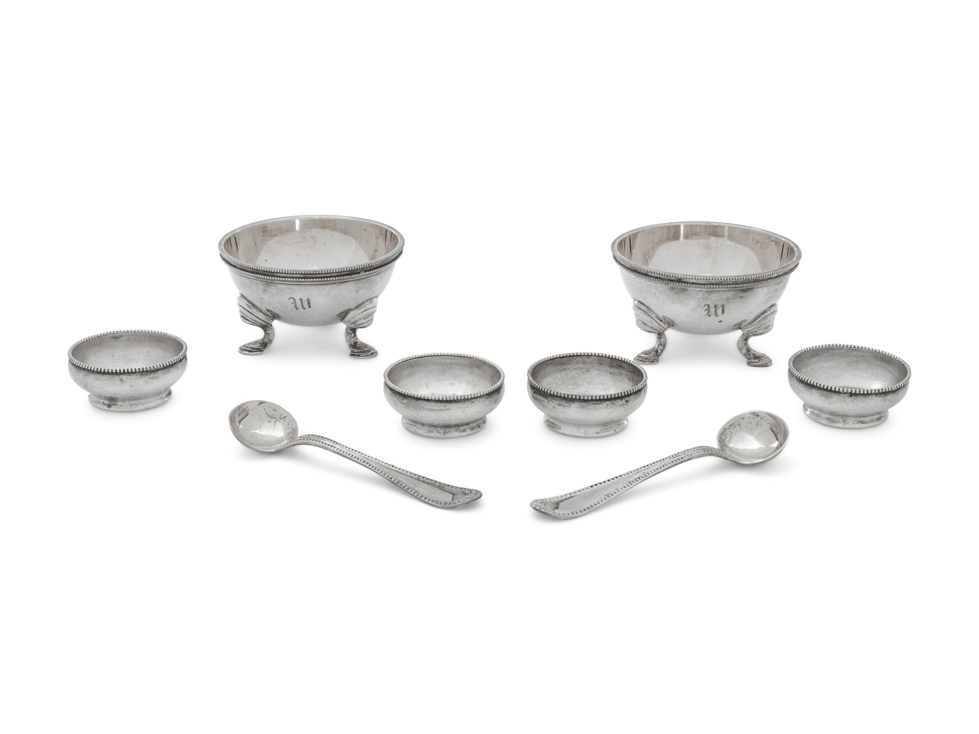 Six American Silver Salt Cellars