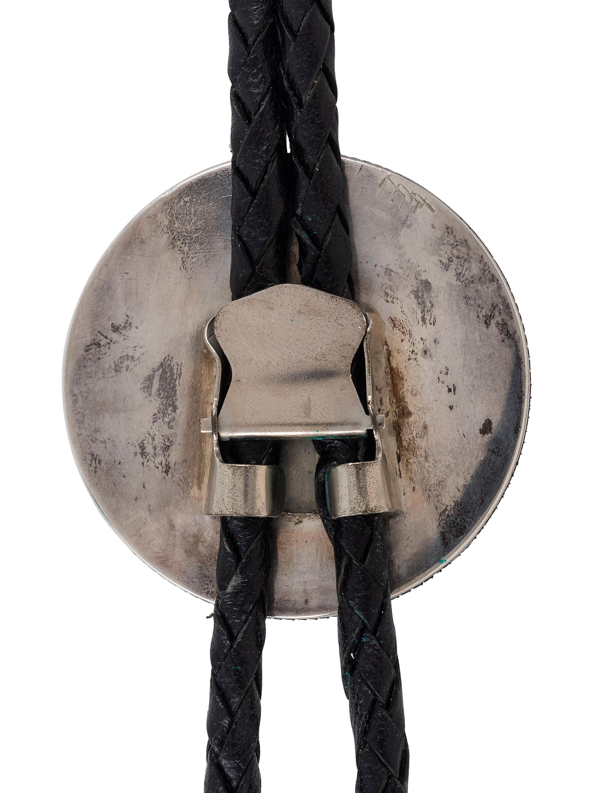 Sterling Silver Bolo Tie, with Turquoise and Lapis Inlay