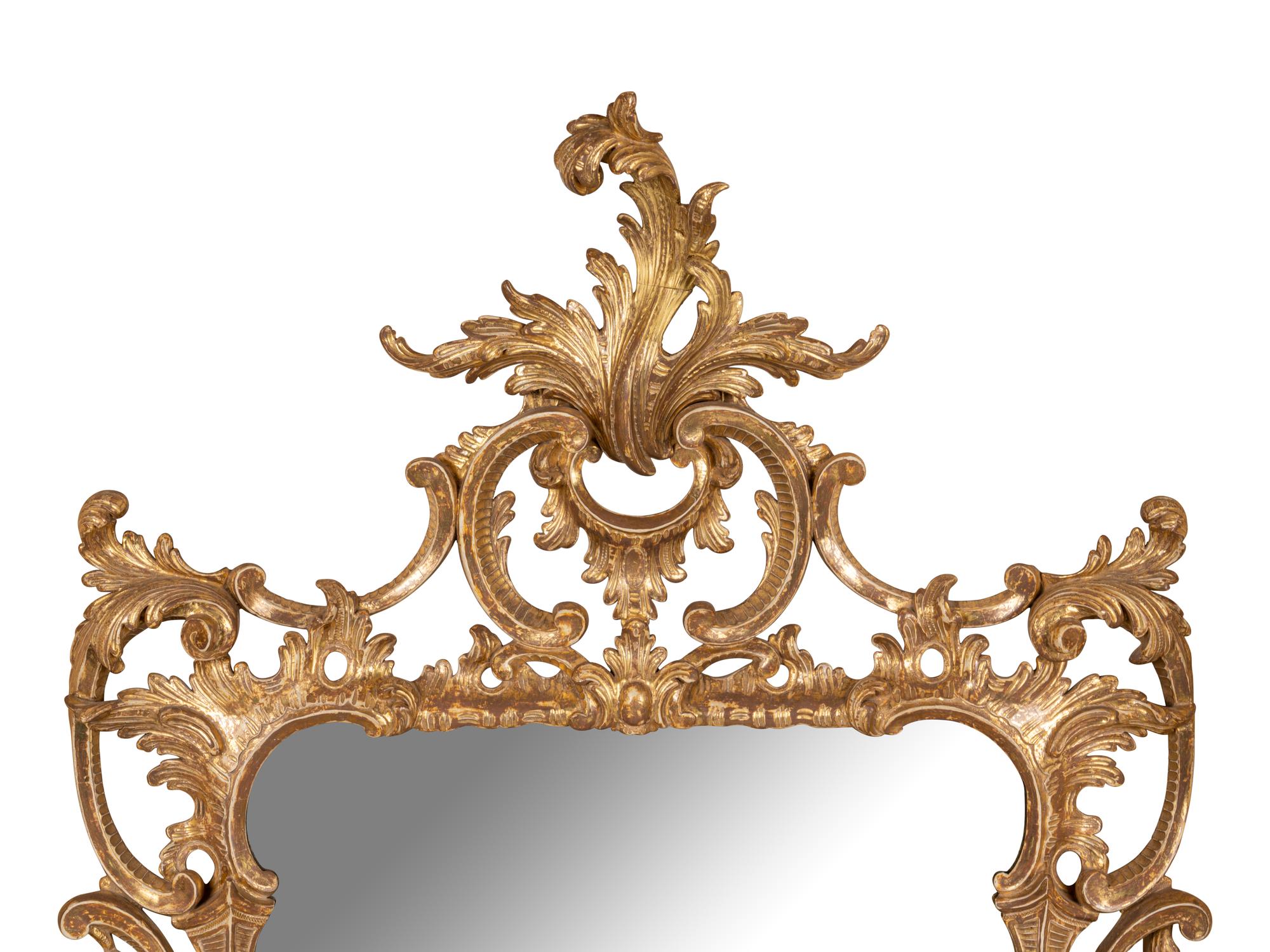 A Pair of George III Giltwood Mirrors