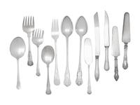 A Group of Silver-Plate Flatware Articles