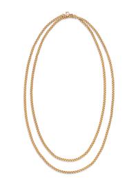 RUSSIAN, ANTIQUE, YELLOW GOLD LONGCHAIN