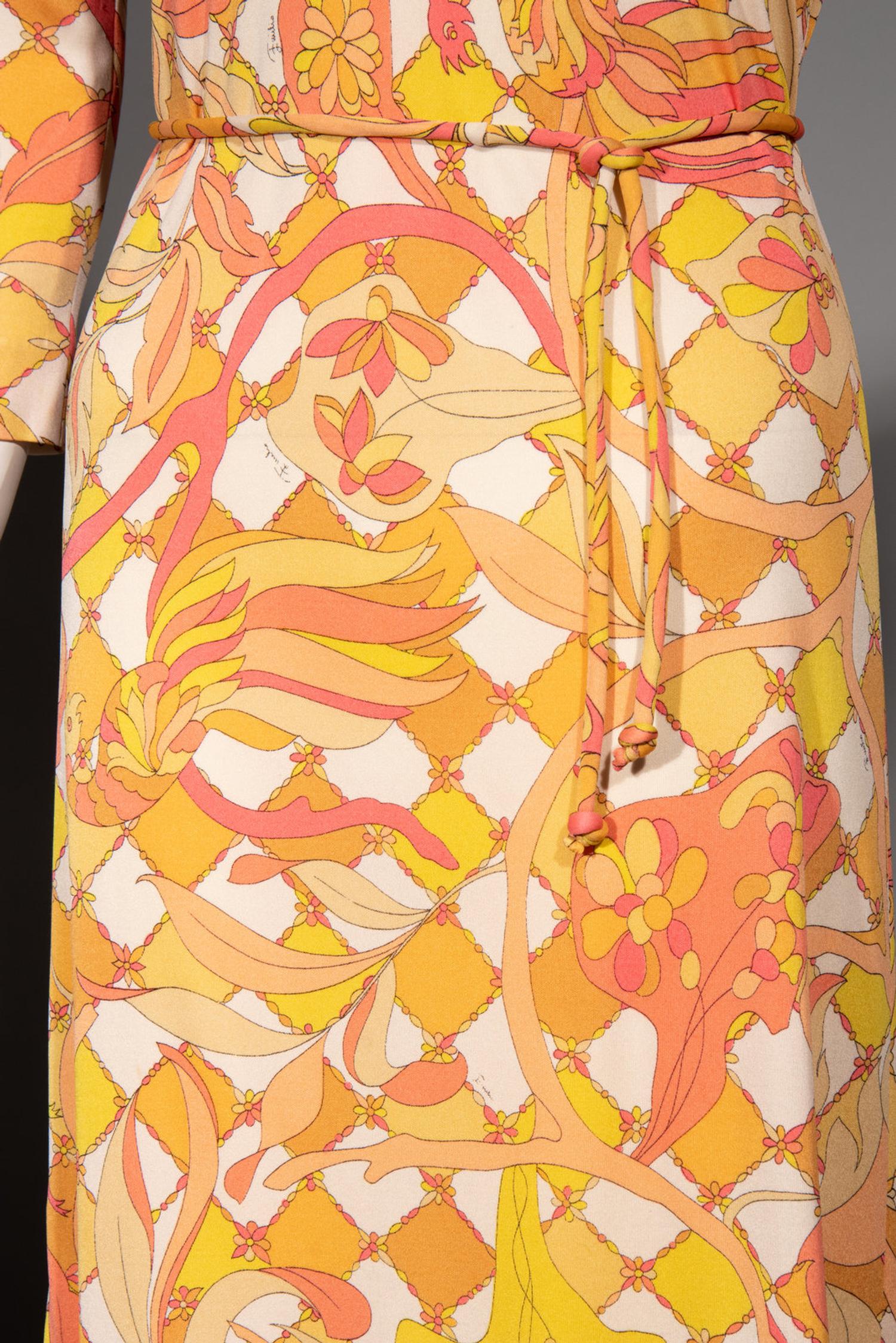 Five Emilio Pucci Items: One Dress with Belt, One Jumpsuit, One Handkerchief, and One Bag, 1960s