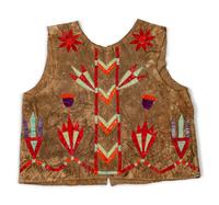 Sioux Child's Quilled Hide Vest