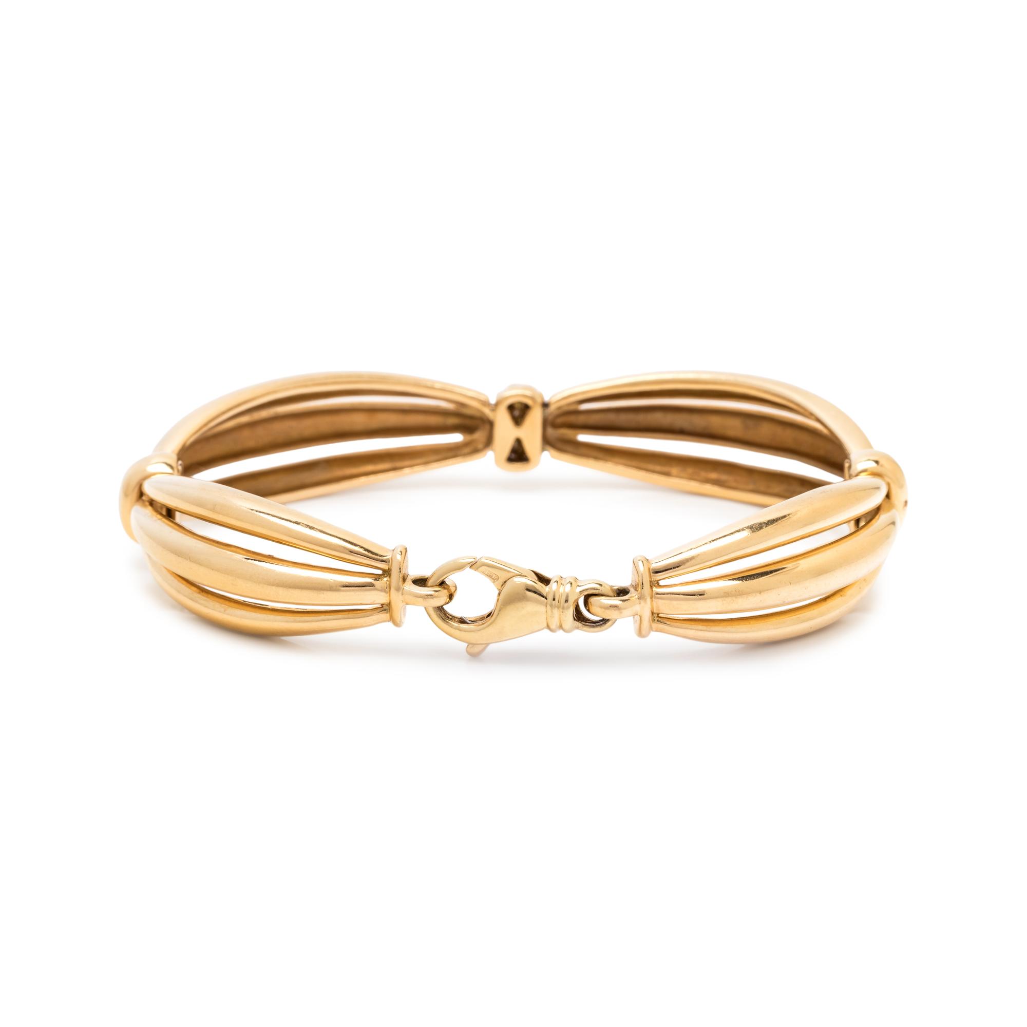 MOVADO, YELLOW GOLD AND DIAMOND BRACELET