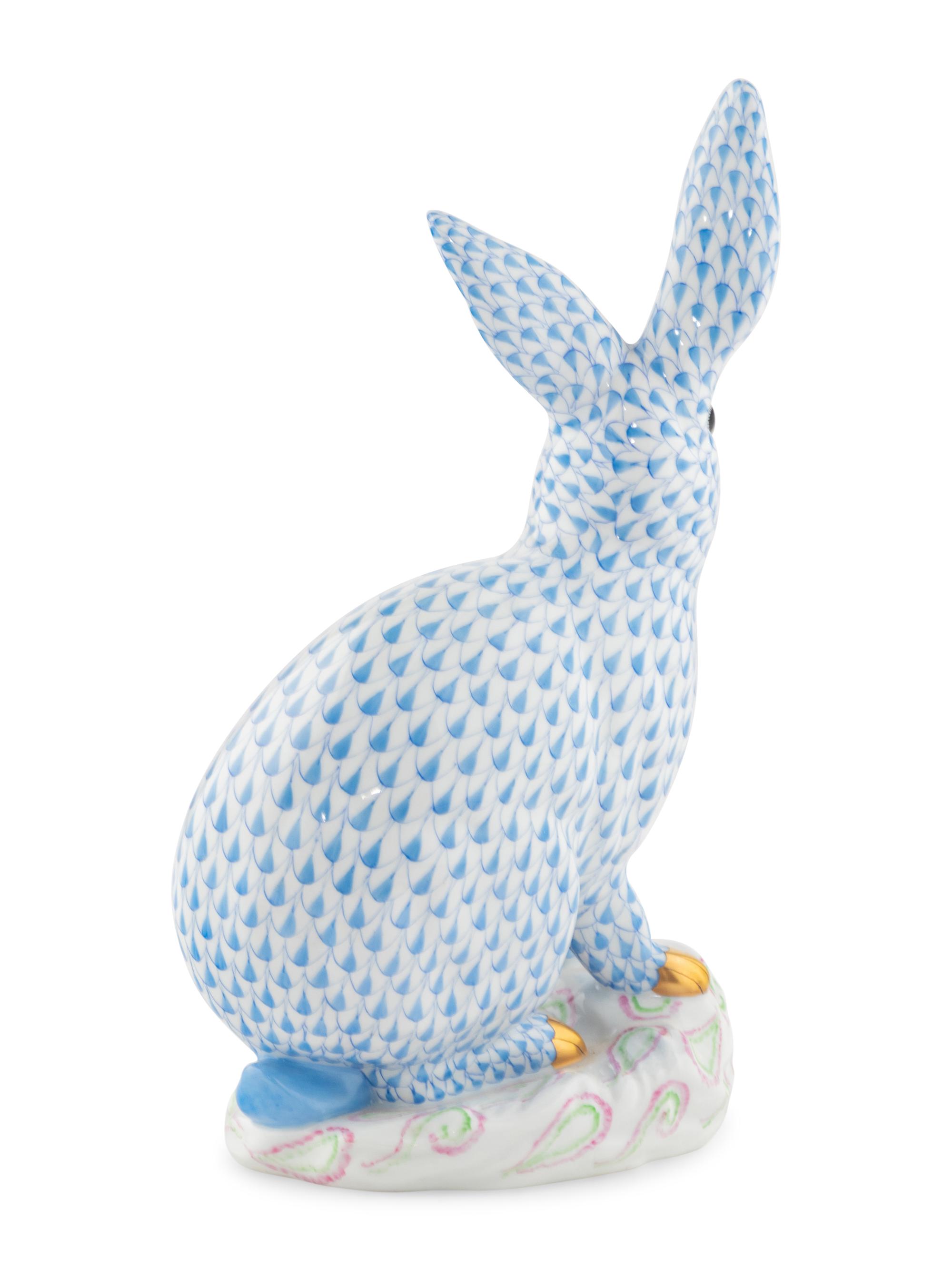 A Large Herend Porcelain Rabbit