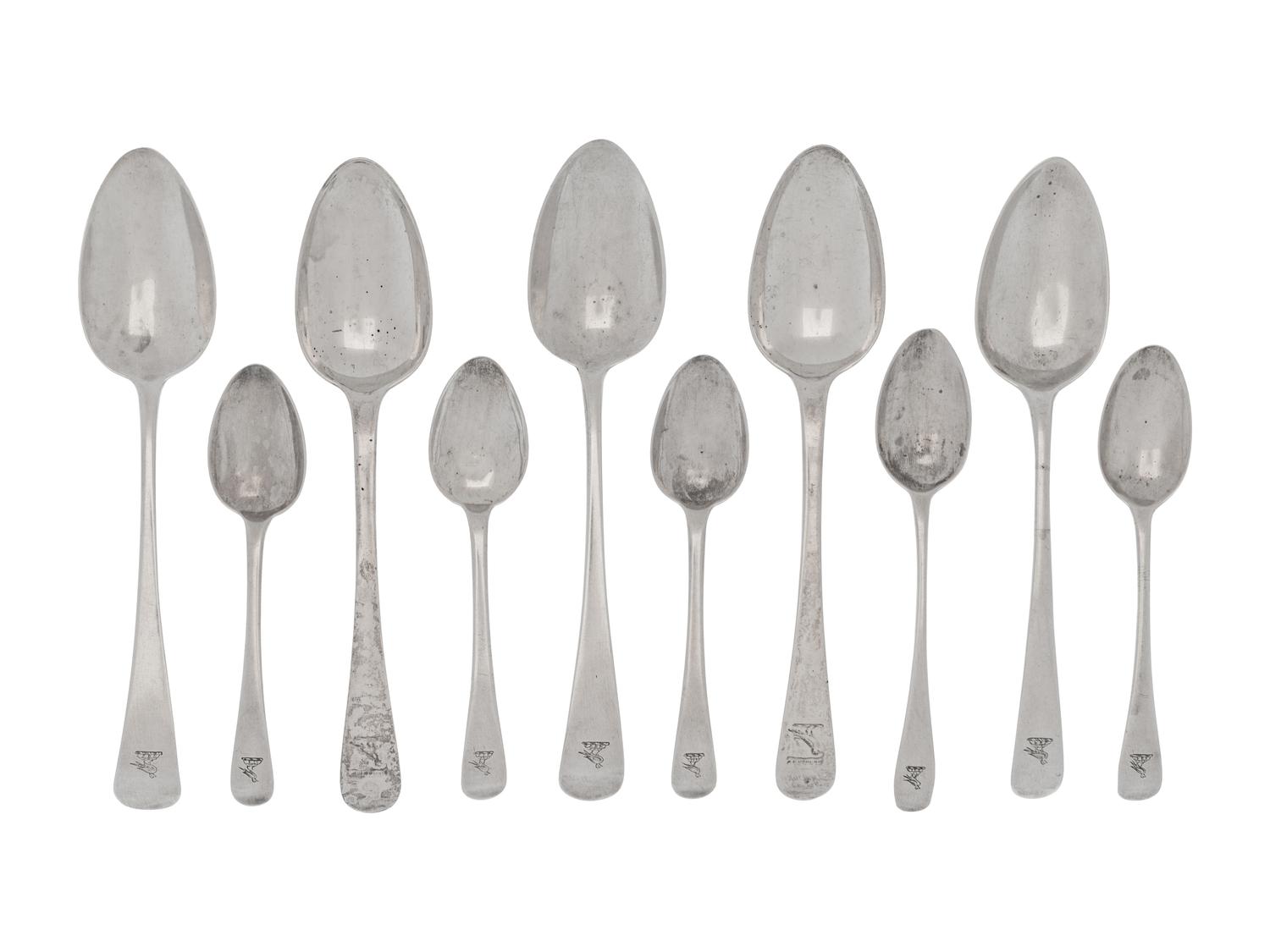 A Collection of English Silver Spoons