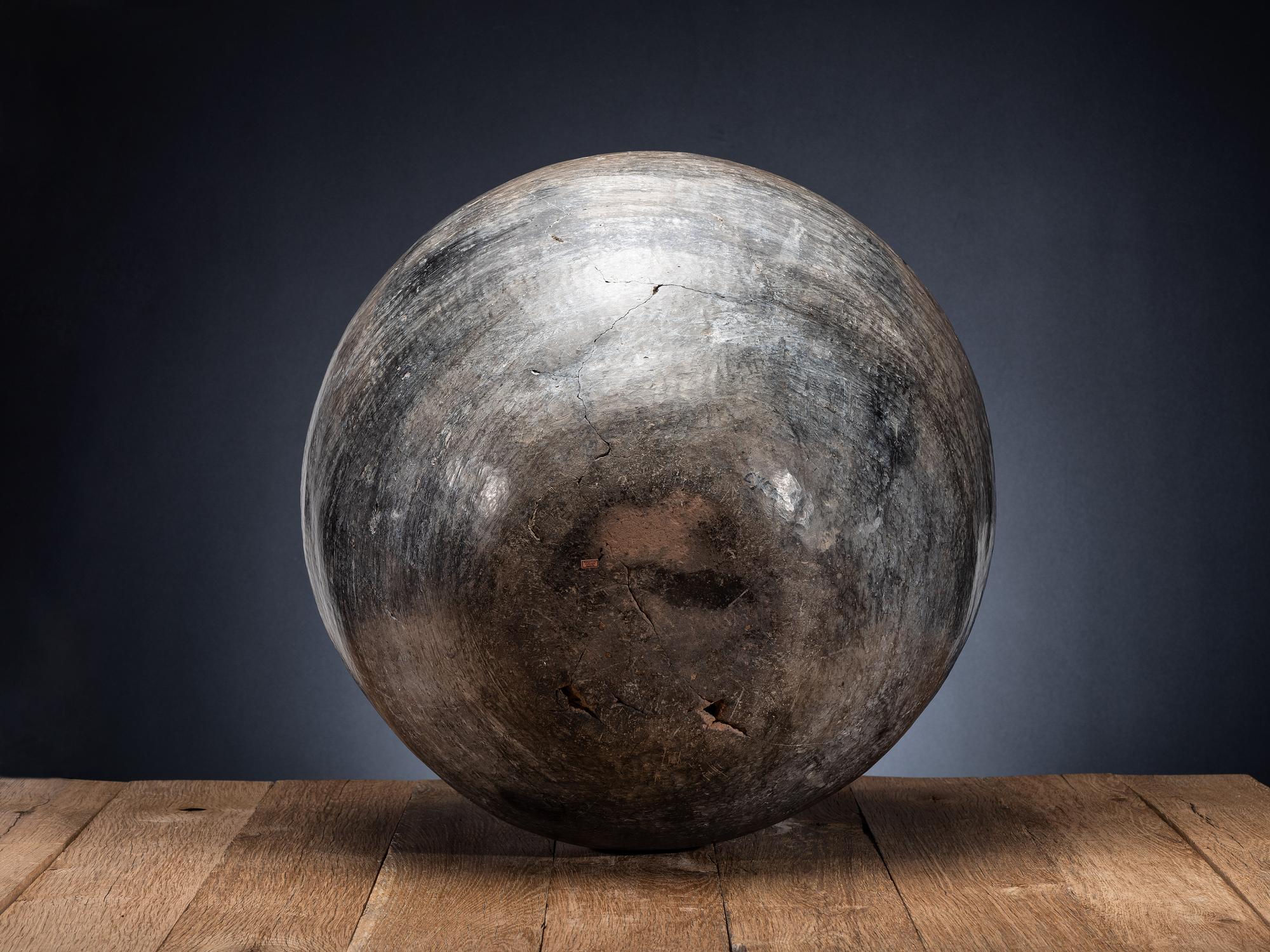 Massive Ohkay Owingeh Blackware Pottery Storage Jar