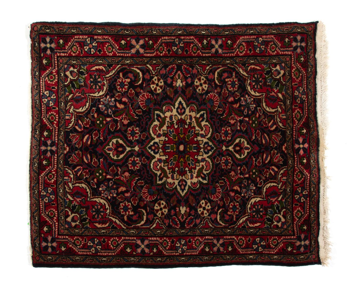 Two Hereke Silk Mats Larger 43 1/2 x 27 1/2 inches. — 20TH CENTURY