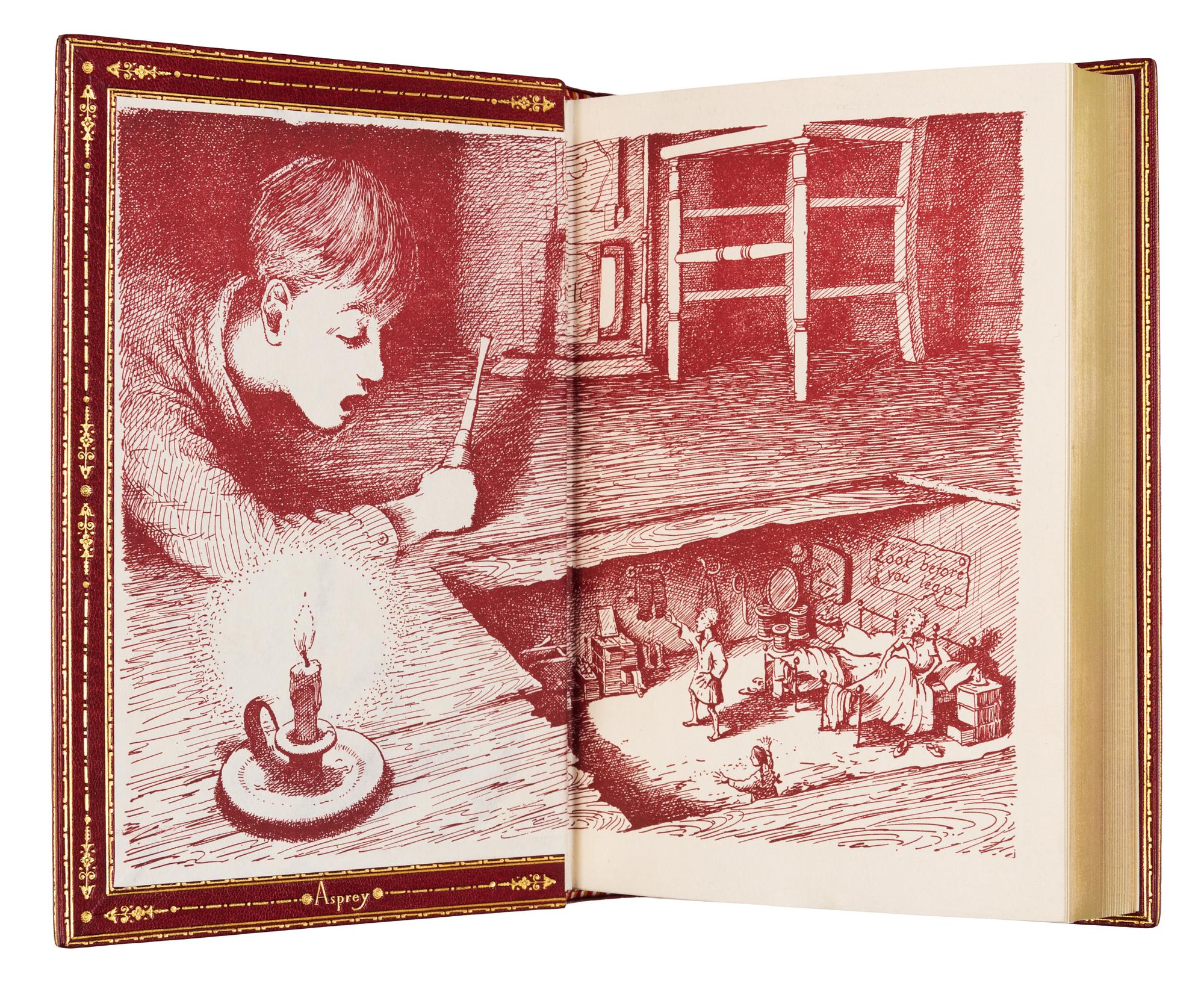[BINDINGS -- ASPREY]. A group of 6 works finely bound by Asprey or expertly bound to style.