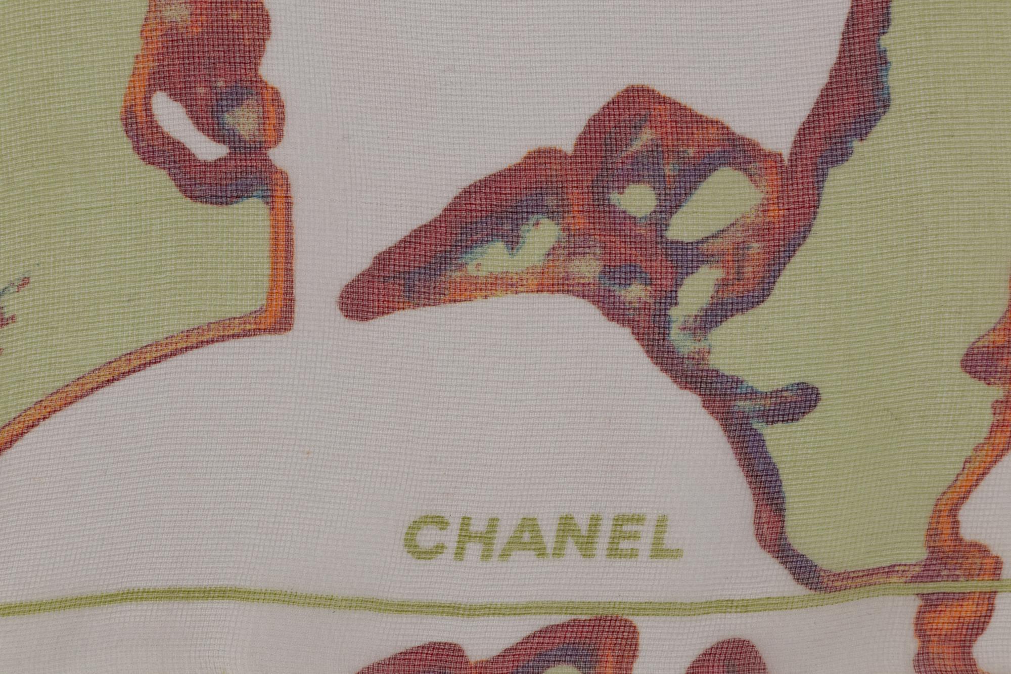 Chanel Logo Silk Scarf