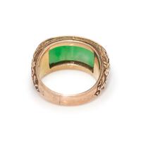 YELLOW GOLD AND JADE RING