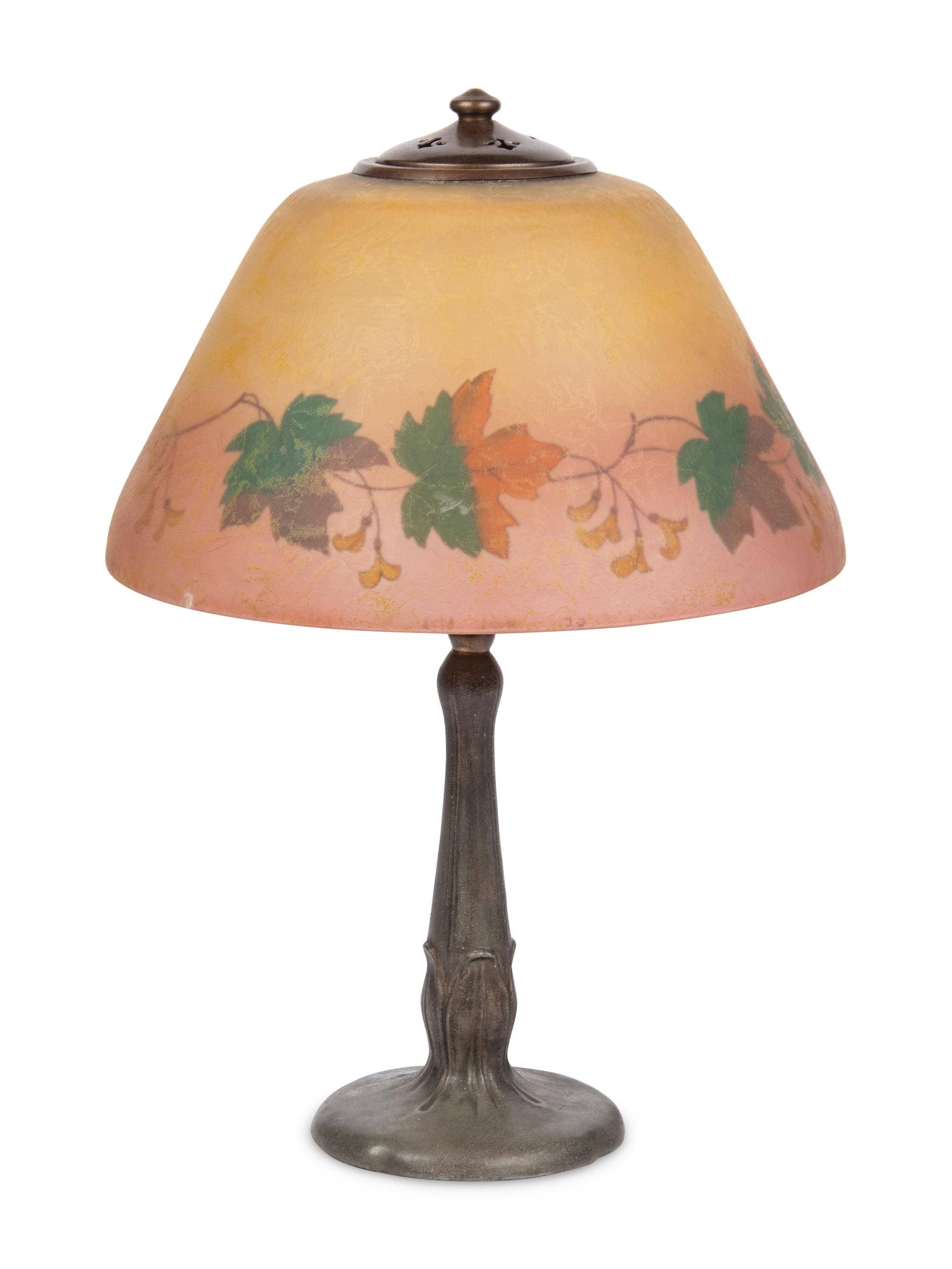 Table Lamp with Maple Leaves